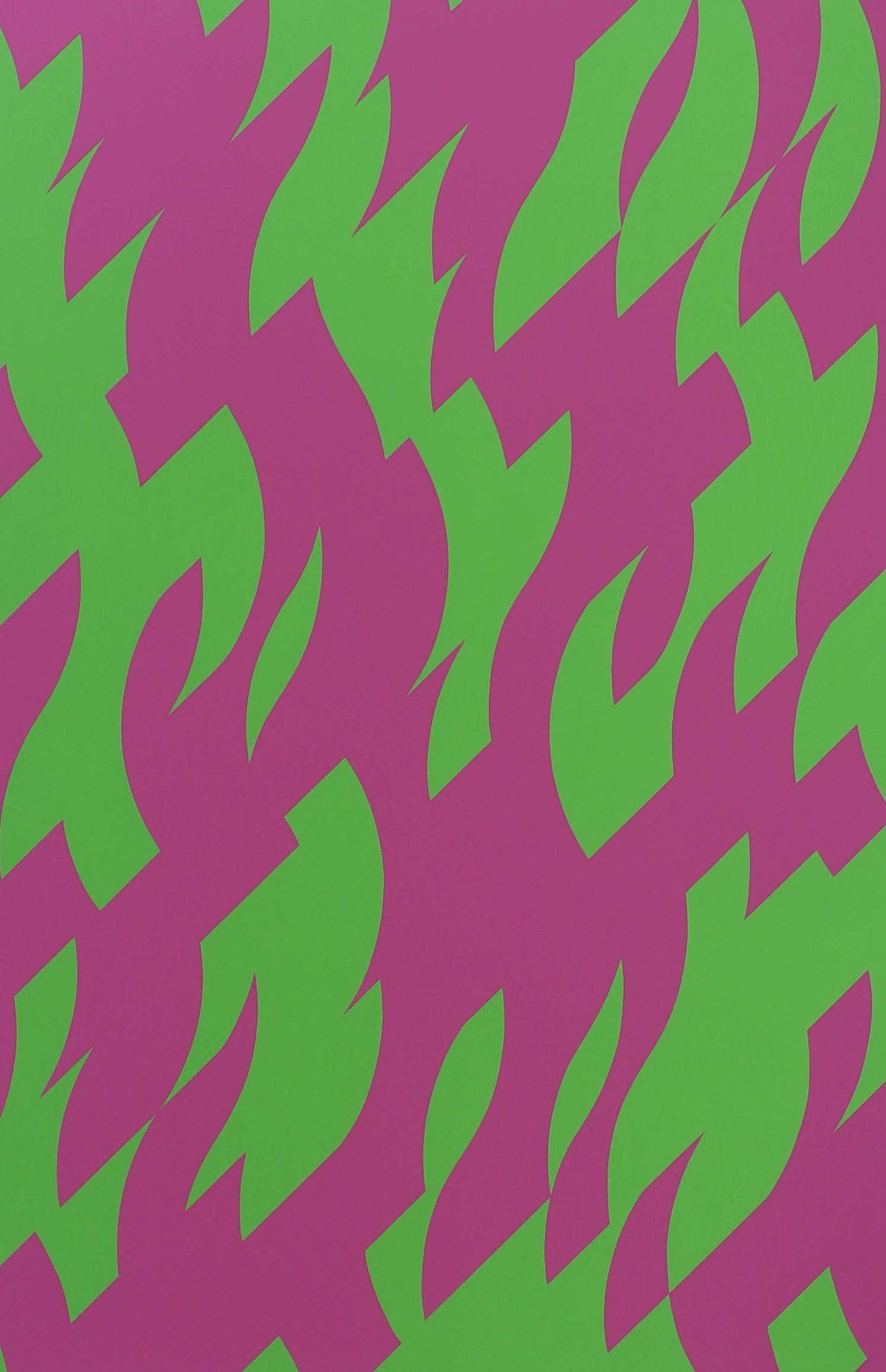 Bridget Riley (British, b.1931), 'Magenta & Green', printers proof, 87 x 57cm, sheet overall 109 x 75cm